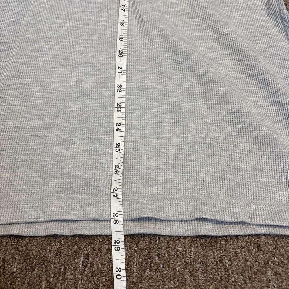 Vuori Shirt Mens Medium Gray Long Sleeve Waffle Knit Crewneck Pullover - Picture 2 of 7